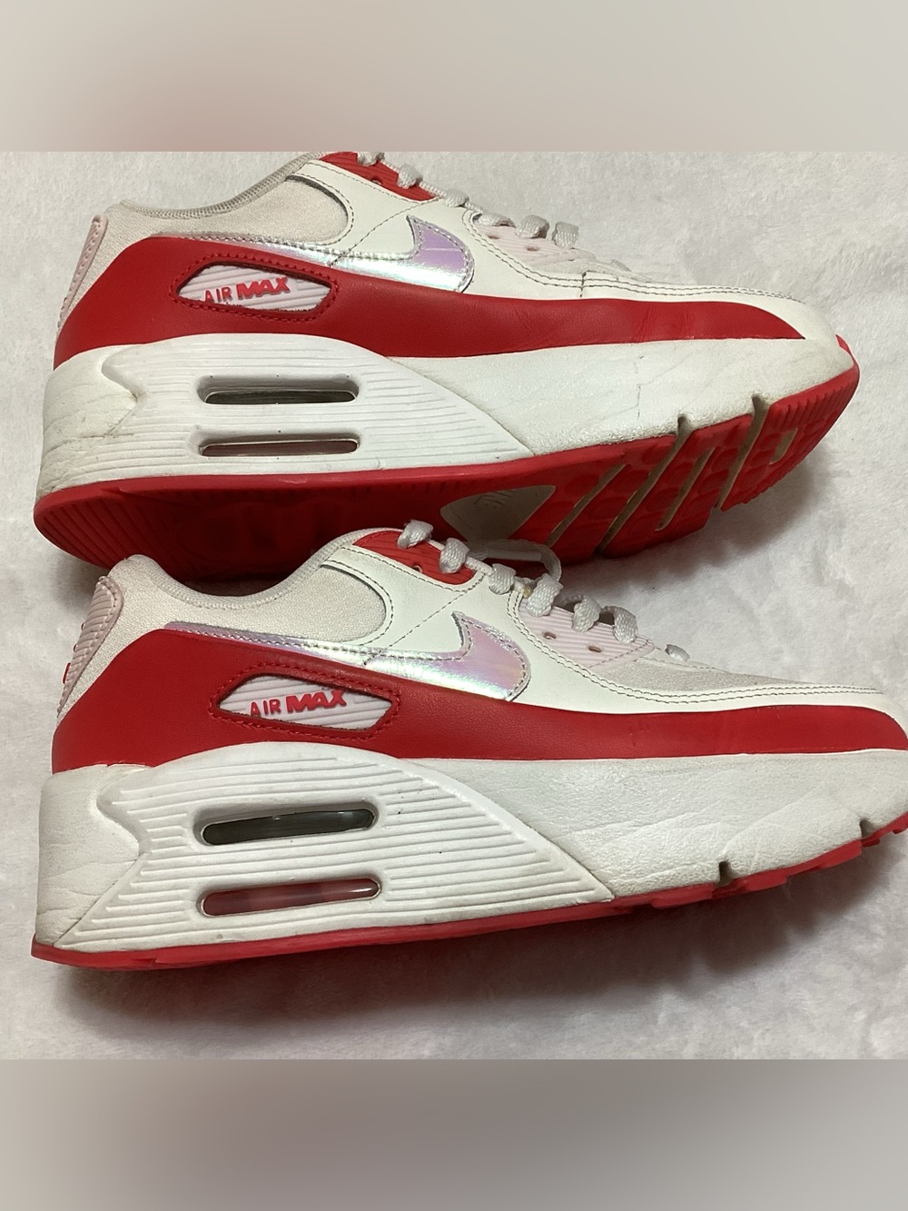 Nike Air Max 90 LV8 Sail Siren Red Pearl Pink Sneakers HF5073-133 Women's 6.5